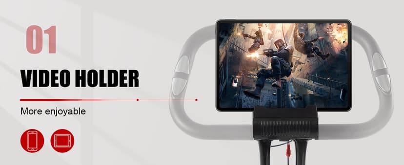 BARWING Stationary Exercise Bike for Home Workout, 5 IN 1 Foldable Indoor Cycling Bike for Seniors, 350LB Capacity, 16-Level Magnetic Resistance, Seat Backrest Adjustments