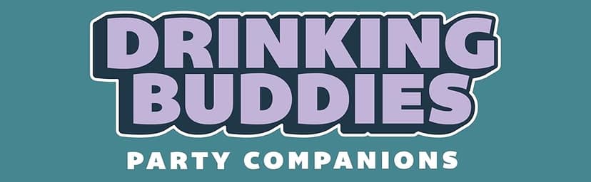 NPW Drinking Buddies Party Edition Drink Markers & Wine Glass Charms – Holiday Party Favour, Stocking Stuffer & Christmas Girls' Night Gift (12-Count, Pen Included)