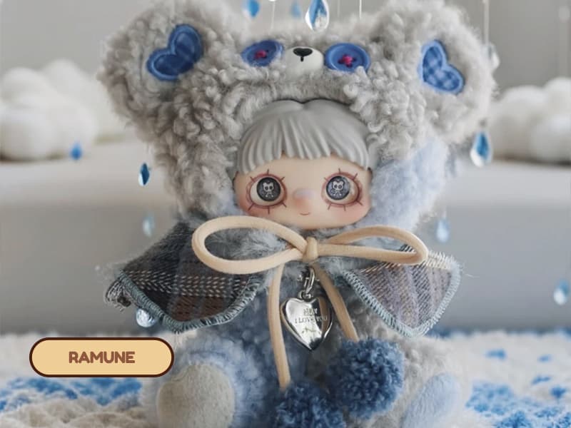 CALEMBOU Plush Blind Box Pendant, Kawaii Maymei Tiny Bear Cookie Series Stuffed Blind Box Keychain, Kawaii Mystery Vinyl Plush Bag Charms Collectible for Birthday Christmas B0FZ94D196
