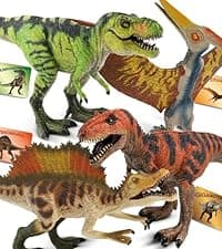 Zippytots Dinosaur Toys for Kids 3-5, 10 PCS Realistic Plastic Dinosaur Figure Toy Set Including T-Rex, Stegosaurus, Spinosaurus, Ideal Gift for Toddle