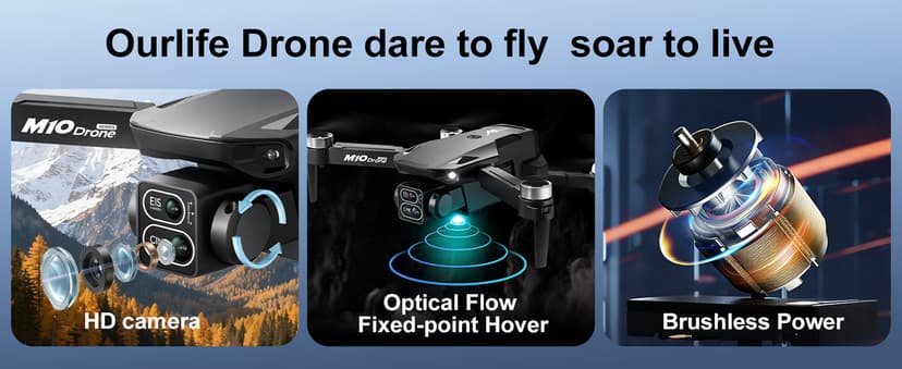 4K Drones with Camera for Adults,Foldable Drone for Beginners with 3 Batteries 36-Min Flight Time,HD FPV Transmission Drone,Mini RC Quadcopter with Gesture Selfie,One Key Start,Altitude Hold,3D Flips,3 Speed Modes Easier to use,Black