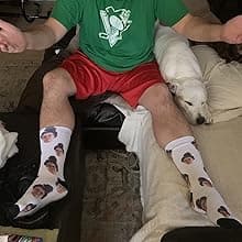 TinyName Custom Socks with Faces Personalized Face Sock with Text Customized Funny Socks for Men and Women