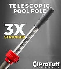 ProTuff 19" Fine Pool Net for PROS – “490 Promise” Unlimited Unconditional Replacement – Cleans 3X Faster Than Vacuum – Wide Pool Skimmer Net with Deep Bag for Easy Maintenance of Leaves, Bugs, Debris