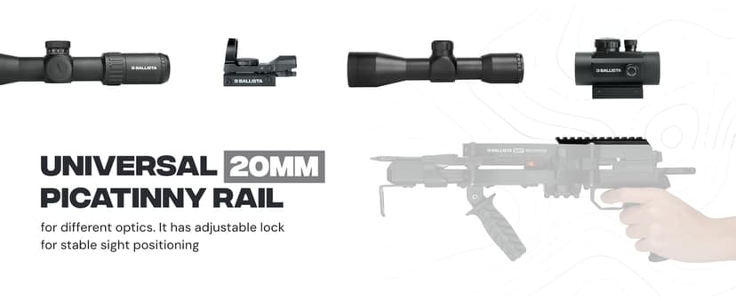 BALLISTA BAT Reverse Draw Compound Mini Crossbow - Crossbow for Hunting, Fishing and Target - Fast 340 fps, Powerful 150lbs, Lightweight 3lbs
