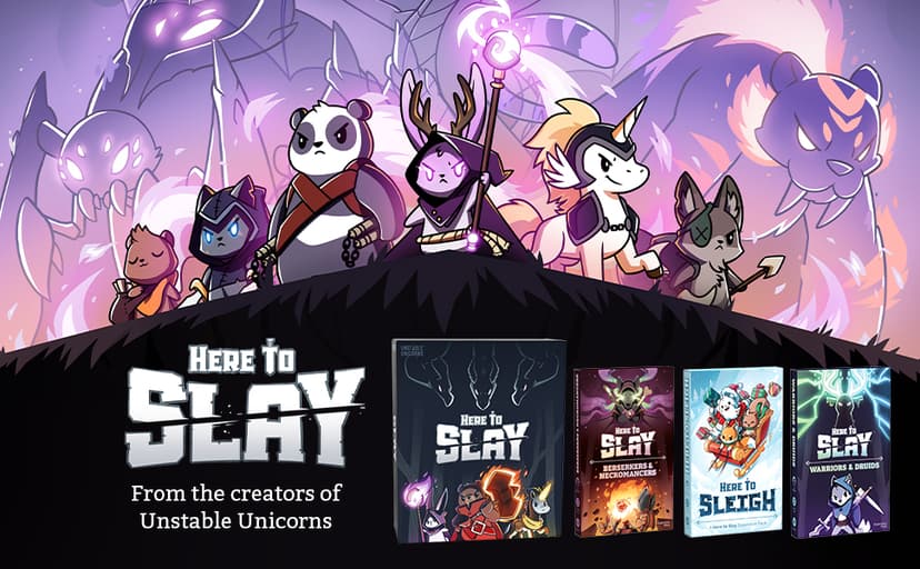 Unstable Games Here to Slay Card Game - Fantasy Adventure Strategy Game for 2-6 Players, Ages 10 and Up - Family Game Night Card Game from the Creators of Unstable Unicorns