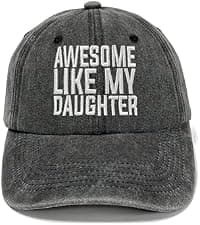 Premium Embroidery Design, Adjustable Metal Buckle Closure, Simple Lifestyle Wear Dad Hat for Father Embroidered Adjustable Baseball Cap for Men Women B0GWPLMQX1