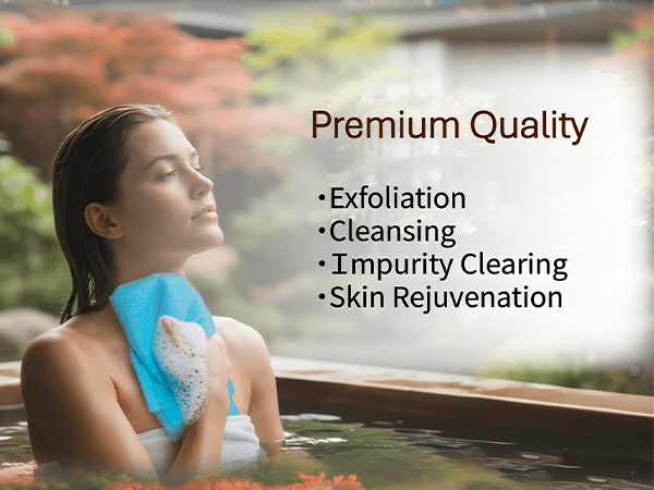 ARCH&M Exfoliating Washcloth Body Scrubber Back Scrubber for Shower Japanese Beauty Washcloth Bath Wash Cloth Korean Exfoliation Luffah Towel Net Sponge Loofah Body Scrub 3 Pack