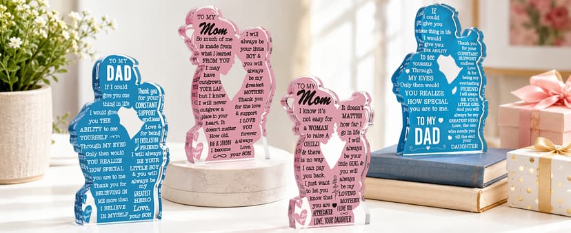Mom Gifts from Daughter Christmas Gift for Mom, Mom Birthday Ideas Gift Cool Mother's Day Gifts from Daughter Best Mom Ever Gifts New Mom Single Mom Christmas 2024 Acrylic Plaque Sign 5x3in