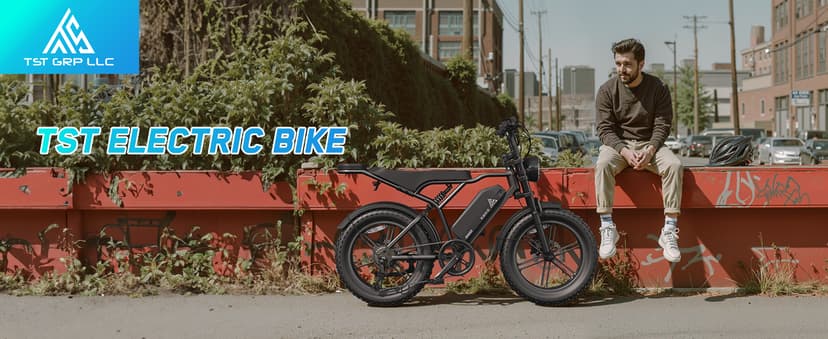 TST Electric Bike for Adults, 1500W Peak Motor 28 MPH 60/100 Miles Fat Tire Ebike with 48V 15Ah/25Ah Removable Battery 20" Electric Dirt Bike Hydraulic Suspension and 7-Speed