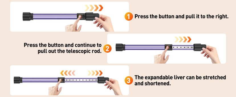 Cordless Vacuum Cleaner, 46KPa/500W Stick Vacuum with 55 Mins Runtime, Self-Standing Vacuum Cleaner for Home, LED Display, Anti-Tangle Brush, Rechargeable Vacuum for Hardwood Floor, Pet Hair (Violet)