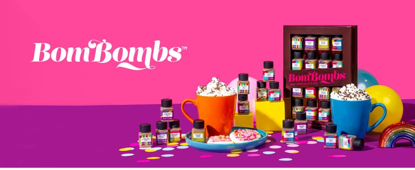BomBombs, Hot Chocolate Mix Gift Set in Mini Bottles, Flavors Include Rocky Road, Pumpkin Pie, Chocolate Cherry, Peppermint Swirl, Salted Caramel Donut & More, Sampler Set of 16