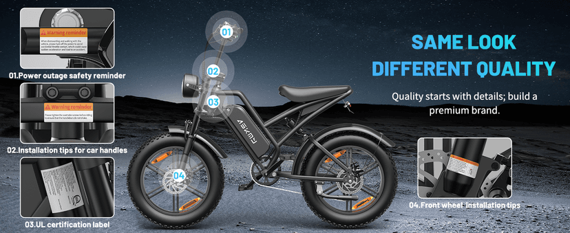 Electric Mountain Bike for Adults, 1500W Peak Motor Ebike, 28 MPH and 60 Miles PAS Range, 20 Inch Fat Tire Dirt E Bike for All-Terrain, 7 Speed, Electric Bicycles with 48V 15Ah Removable Battery