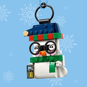 Christmas Craft, Building Toys, Girls & Boys, Ages 6+, Christmas Tree Decoration with Hanging Rings, 168 pieces LEGO Snowman Ornaments 40812 B0G2KJ8V5R