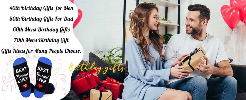 ZXGXLAW Christmas Gifts Idea for Best Husband Ever, Dad Men Funny Fathers Day Socks Birthday Valentines