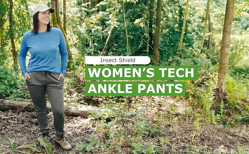 Insect Shield Women's Tech Ankle Pants - Casual Knit Pants with Built-in Permethrin Tick, Mosquito & Biting Insect Protection