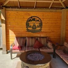 RealSteel Custom Metal Signs – Personalized Outdoor Wall Art, Wedding & Anniversary Name Plaque, Porch & Garden Decor, Campfire Monogram Yard Sign