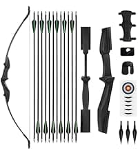 Recurve Bow and Arrow Set,Takedown Recurve Bows Archery for Adults Left and Right Hands 40lbs Archery Set