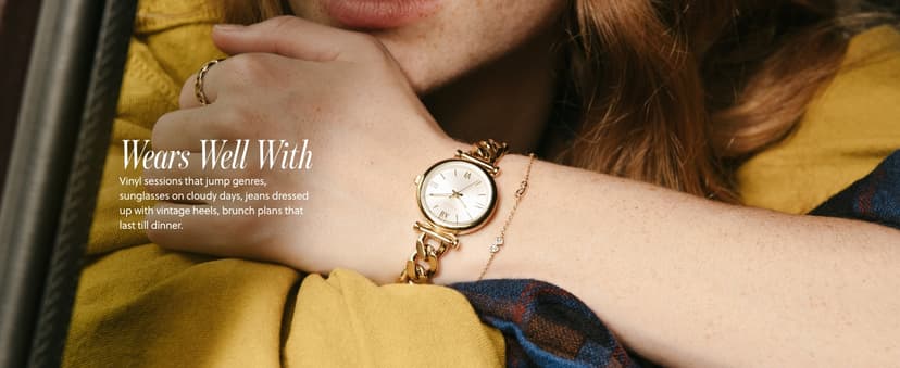 Fossil Women's Carlie Quartz Stainless Steel Three-Hand Watch