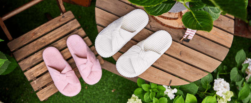 Chantomoo Slippers for Women Memory Foam House Bedroom Corduroy Bow Crossbands Slipper Shoes Comfy Trendy Gift Slippers