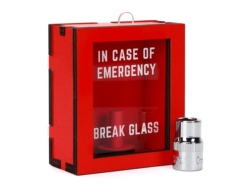 Break in Case of Emergency Box, Garage Wall Decor, Mechanic Car Guy Gifts, White Elephant Gifts Exchange 10mm Emergency Socket Kit, 2 Pack Funny Car Guy Tool Gag Gifts Box B0FMS2XR2D