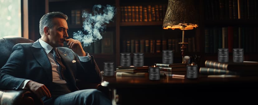 Auelife Scented Candles Set | Men Candle Set, Scented Candles for Home, Gifts for Men Aromatherapy Gift Set - 4 Pack Manly Gifts for Dad Fathers Day, Soy Candle of Leather/Smoke & Vanilla/Oak/Lavender