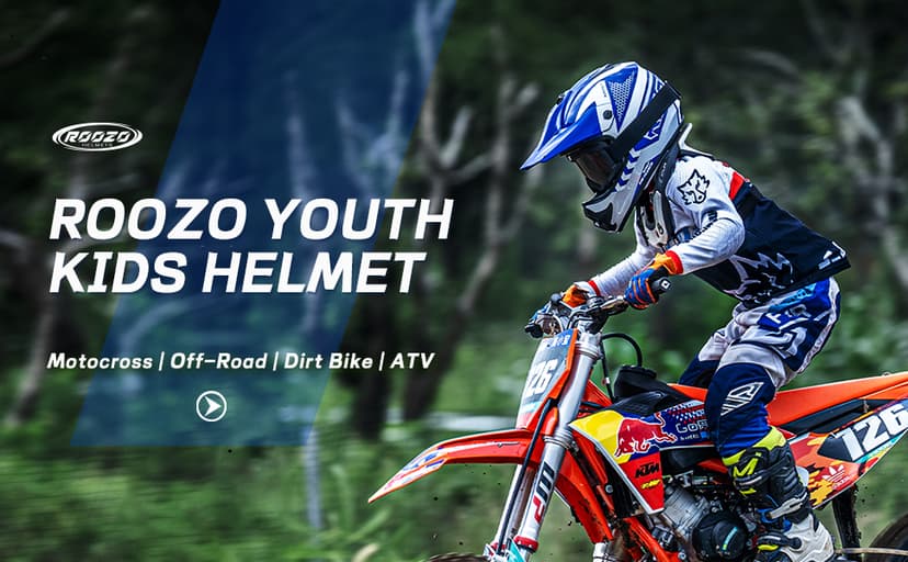 Youth Dirt Bike Helmet DOT Certified - Full Face Motorcycle Helmet for Off-Road, ATV, Street Riding, Includes Adjustable Goggles & Protective Gloves