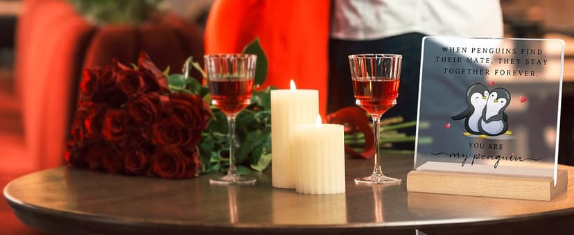 SteadStyle Gifts for Him Her Boyfriend Girlfriend - Wedding Anniversary Acrylic Plaque Gifts for Men Women, Birthday Gift for Wife Husband Couple, Wedding Gift, Valentines Day, Christmas, Mothers Day