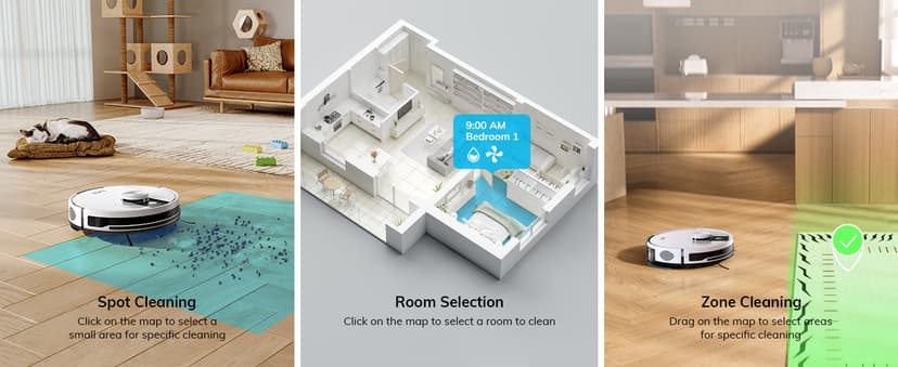 ILIFE A12 Pro Robot Vacuum and Mop Combo, Self Emptying Station for 60 Days, LiDAR Navigation, Home Mapping, No-Go Zones, 2.4G WiFi/App/Alexa/Remote Control, for Hard Floors, 110V