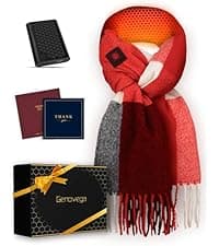Genovega Women Men Heated Scarf with 6000mAh Battery,Portable Power Bank for Long Lasting Graphene Heating,Winter Warm Gifts