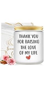 Best Christmas Gifts for Mother in Law Gifts from Daughter Son in Laws - Birthday Gift for Boyfriends Mom, Future Mother in Law Gift Wedding, Lavender and Eucalyptus Scented Candle