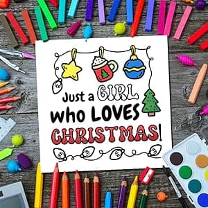Cozy Girl Christmas Coloring Book: Bold and Easy Designs for Adults & Teens (Cozy Girl Series)