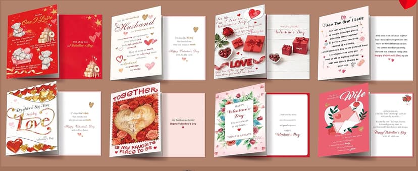 OJsensai Valentine’s Day Card for Wondful Husband, Valentines Decorations Gifts Ideas from Wife