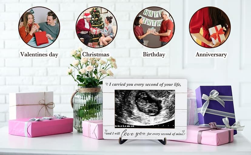 Miscarriage Memorial Picture Frame, I Carried You Every Second of Your Life Wooden Photo Frame With Stand, Baby Loss Memorial Gifts For Parents, Baby Loss Remembrance Gifts For Mom, A34