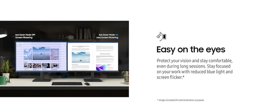 Samsung 27" S3 (S32GF) FHD High Resolution 120Hz Monitor with IPS Panel, Flicker Free, Eye Saver Mode, LS27F320GANXZA, 2025