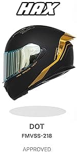 HAX Onix Full Face Motorcycle Helmets DOT Approved, Pinlock Ready & Intercom Slot , Motorbike Powersports Street Racing for Men Women(Pearl White, L)