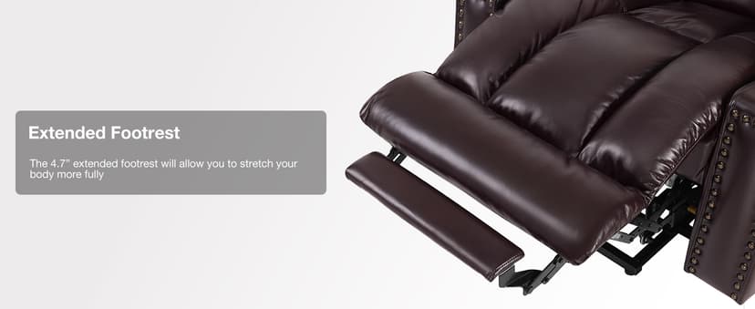 Triple Motor Large Power Lift Recliner Chair for Elderly with Heat and Massage, Lay Flat Lift Chairs for Seniors Infinite Position, Extended Footrest, USB Ports (Dark Brown)