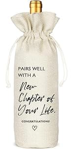 Graduation One Degree Hotter,Funny Cute Wine Bag Gift,College Graduation Gift for Him Her Grad Masters Congrats Cap-Linen Drawstring Wine Bags(5SW113) B0BPC5W9VV