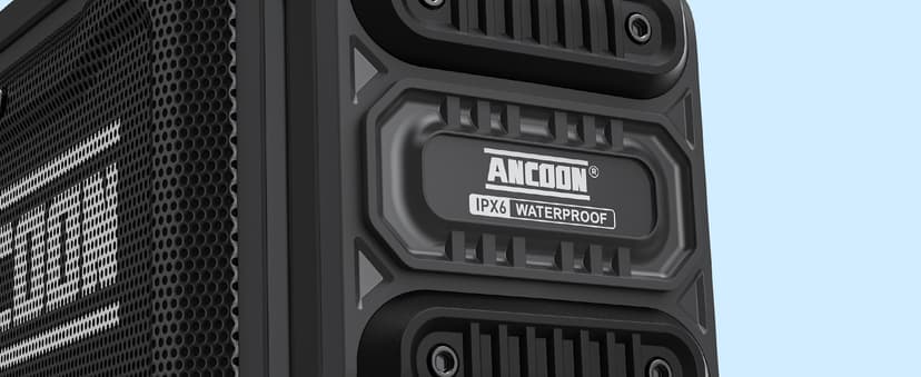 Speakers Bluetooth Wireless: 80W(Peak) Loud Speaker with Bass, 20H Playtime, IPX6 Waterproof, Large Jobsite Speakers for Work, Outdoor, Workshop, Garage, Portable Speaker with TWS (Black)