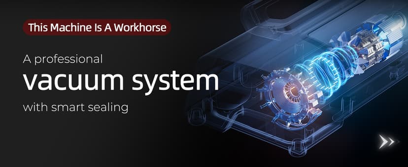 Precision Vacuum Machine,Pro Food Sealer with Built-in Cutter and Bag Storage(Up to 20 Feet Length), Both Auto&Manual Options,2 Modes,Includes 2 Bag Rolls 11”x16’ and 8”x16’,Compact Design