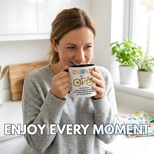 Gift for Cyclist, Cyclopath Definitions Funny Cycling Mug 11oz, Fathers Mothers Day Birthday Christmas Cool Gifts for Cyclists Biker Pedaller Bicycle Lover Triathlete, Bicycle Coffee Cup B0GSG7JZ78