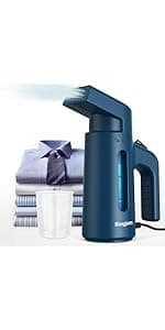 Blesgam Steamer for Clothes 700W, Fast Heat-up in 40S, 120ML Water Tank, 25g/min Strong Penetrating Steam, Portable Clothes Steamer Iron for Travel and Home(GY169)