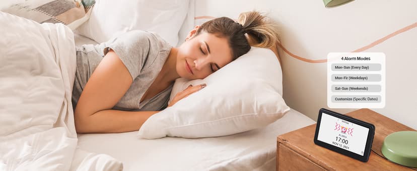 Clock with Day and Date for Elderly, 7" Large Display Digital Calendar Day Clock with 20 Custom Alarms and Medicine Reminders, 12 Display Modes, Dimmable Dementia Alzheimers Clocks for Seniors