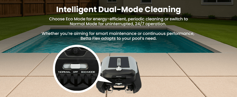 Betta Flex Solar-Powered Robotic Pool Skimmer – Cordless with Dual Cleaning Modes, Soft-Touch Pool Protection. Compatible with Infinity Edge, In-Ground & Above-Ground Pools (Blue)