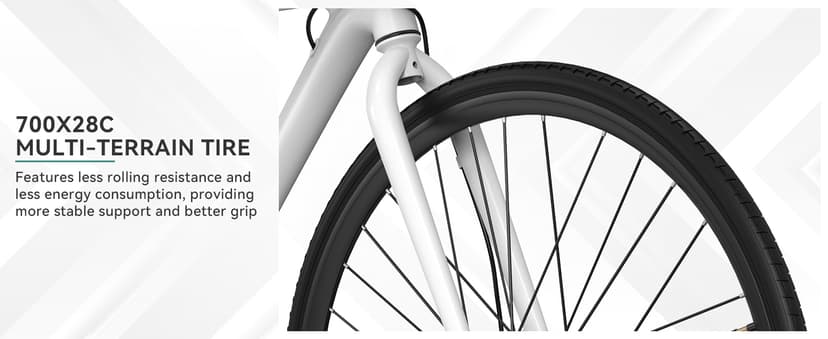 YITAHOME 700C Road Bike, 21 Speed Commuter Bicycle for Men Women, Lightweight Aluminum Frame Racing Bike, Adult Bicycle with Dual Disc Brake