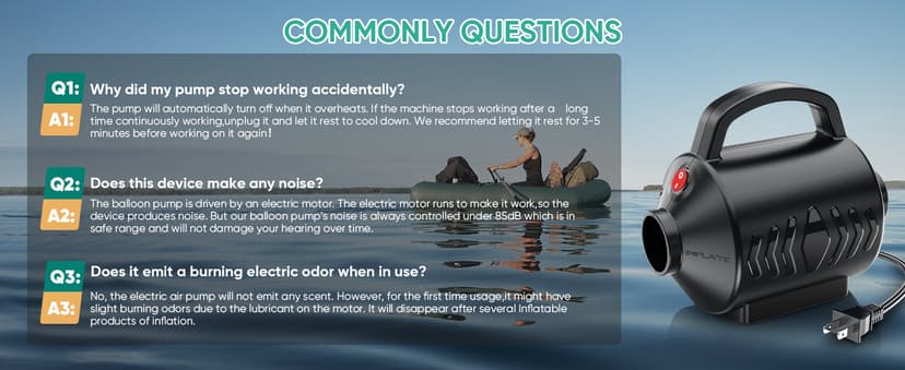 Electric Air Pump for Inflatable Pool Toys - High Power Quick-Fill Air Mattress Inflator Deflator Pump for Pool Float Raft Gymnastics Track Mat, Portable Air Pump 4 Nozzles AC 110-120V (400W)