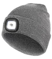 CENSGO Unisex Hat with Light, USB Rechargeable LED Headlamp Beanie, Gifts for Dad Father Men Husband Warm Knitted Cap