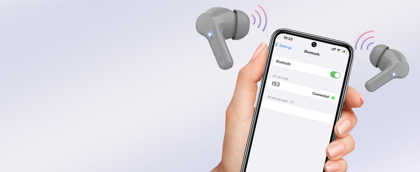 Wireless Earbuds, Bluetooth 5.4 Headphones HiFi Stereo, Bluetooth Earbuds with ENC Noise Cancelling Mic, IP7 Waterproof in Ear Earphones, 48H, LED Display Ear buds for Pad Phones Workout Sports, Black