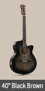 Donner 3/4 Acoustic Guitar Kit 36 Inch Dreadnought Acustica Guitarra Bundle for Beginner Adult Youth Travel With Steel String Spruce Wood Gig Bag Tuner Pickguard Right Hand