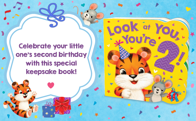 2nd Birthday Book for Boys & Girls – Look At You, You’re 2! | Cute Animal Rhymes Board Book for 2 Year Olds 163854283X
