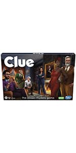 Clue Board Game for Ages 8 and Up, Reimagined Clue Game for 2-6 Players, Mystery, Detective, Family Games for Kids and Adults